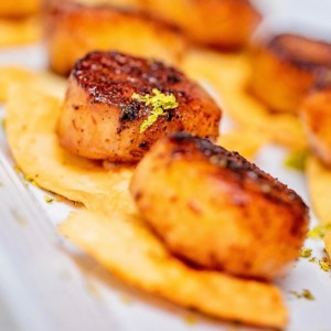 Tequila lime scallops