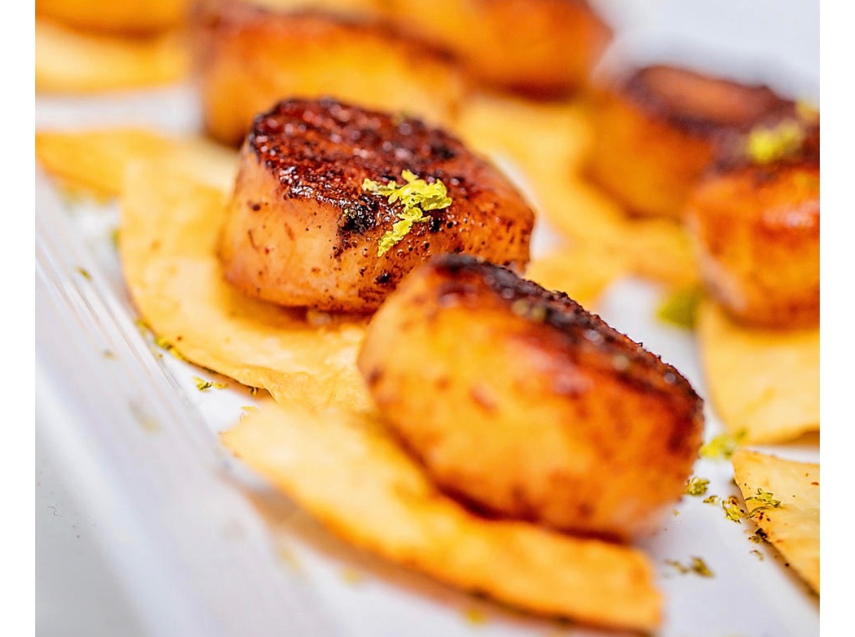Tequila lime scallops