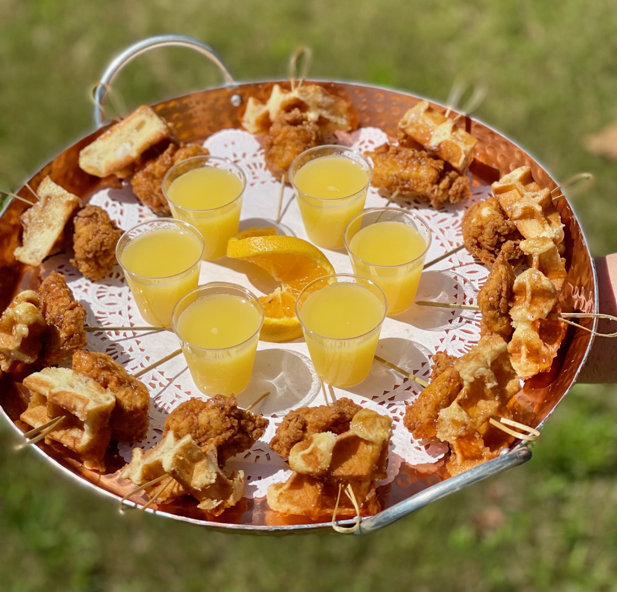 Chicken Waffles With Mimosas A Thyme Savor